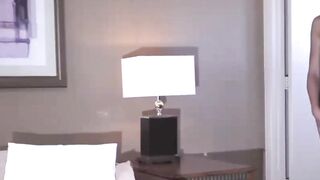 Seductive tranny Venus Lux swallows dick before anal