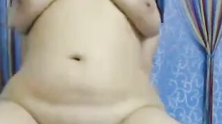 Curvy BBW Strips on Webcam Hoe 2