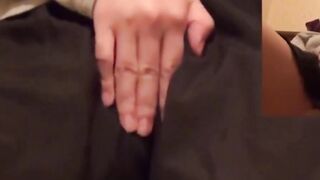 Alone Japanese rubs clit through frantic finger play