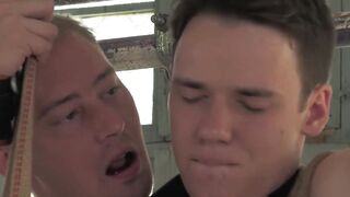 BoyDungeon.com - Naughty twink JustinTiempo's long dick receives a harsh punishment