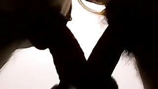 JoeSchmoeXXX.com - Black amateur sucks two cocks at the same time for facial cum deli
