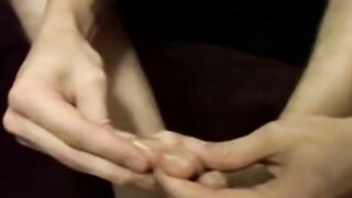 Straight Ian Madrox shows off feet then jerks a solo cumshot