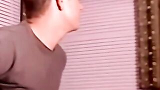 Amateur straightie jerks dick solo till cumming pride