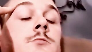 Young amateurs jerk off to cum on mature gays face