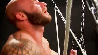 Drake Jadens hole rammed in parrots perch bondage position