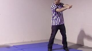 Lester Braxston wrestles Adam Clark for Master Tye