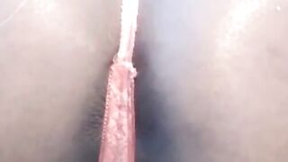 Slim Ebony Girl Anal Masturbation on Webcam