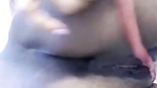 Slim Ebony Girl Anal Masturbation on Webcam
