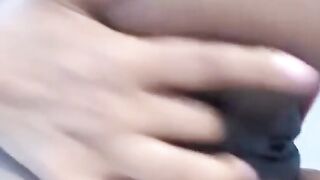 Slim Ebony Girl Anal Masturbation on Webcam