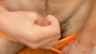 Jake Idol rubs undies to powerful cum fountain