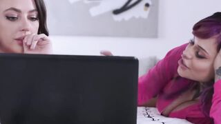 TS robot fucks horny lesbian couples wet pussy