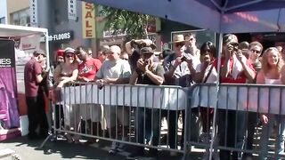 Payton Bell Bound and Zippered at Folsom Street Fair Public Gangbang and Intense BDSM