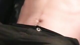 Amateur stud strips down and wanks hard to porn
