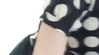 Japanese babe crouches and pisses in peepers lens sight