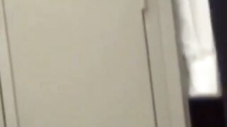 Japanese girl drained from job so she teases her eager slit
