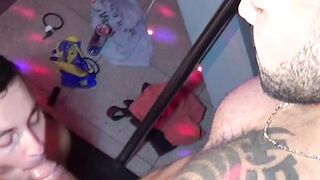 Tattooed beef Viktor Rom uses Kosmins holes for his cocks pleasure