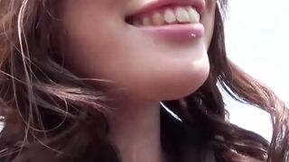 Asian cutie lets cameraman finger fuck her hairy snatch on the rooftop