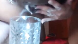 Filling Her Cup with Pussy Cream