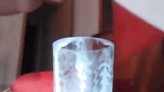 Filling Her Cup with Pussy Cream