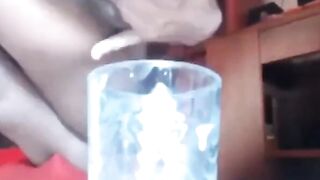 Filling Her Cup with Pussy Cream