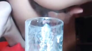 Filling Her Cup with Pussy Cream