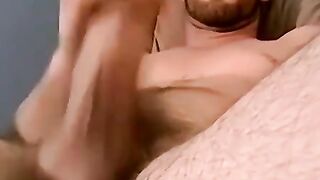 JoeSchmoeXXX.com - Tattooed amateur is jerking his big cock and prepares to cum with