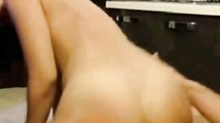 Webcam girl with a nice body gets anal from a huge cock.
