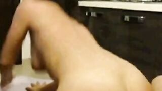 Webcam girl with a nice body gets anal from a huge cock.