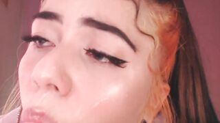 Slutty Teen Spitting Aheago On Webcam