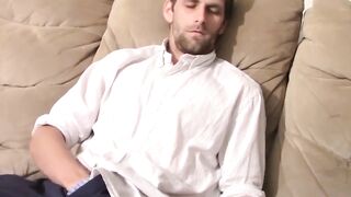 Skinny straight amateur Apollo Delion jacks off eagerly
