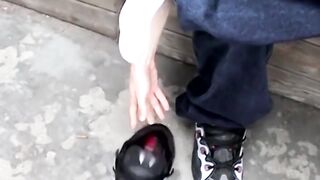 Ian Madrox teases with his feet in this steamy outdoor scene