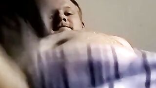 Fat amateur jerked then sucked by black gay expert