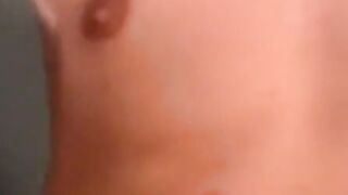 Amateurs shower then prep for jerkoff and blowjob fest