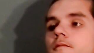 Amateurs shower then prep for jerkoff and blowjob fest