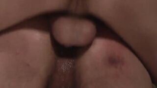 Blindfolded sub fingered then gaped by master's thick cock