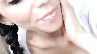 Big-Titted MILF Ariella's Amateur Webcam Blowjob