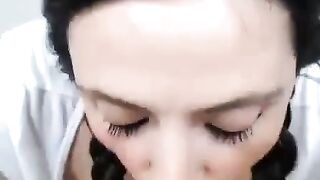 Big-Titted MILF Ariella's Amateur Webcam Blowjob