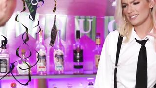 Barmaids holes getting freeused by two guests in a threeway