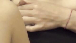Tense worker fingers her tender slit before the secret lens