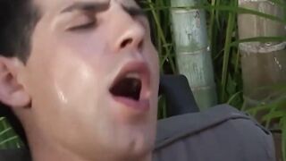 Matthew satisfies appetite by eating two hard dicks