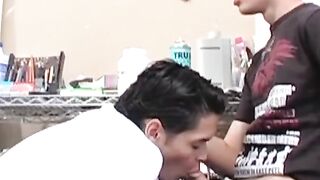 Latin twinks with hairy cocks bareback after oral fun