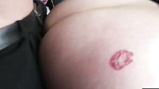 Chubby girl AndiXXX bends over to have her massive ass spanked and fucked roughly