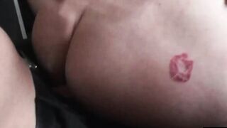 Chubby girl AndiXXX bends over to have her massive ass spanked and fucked roughly