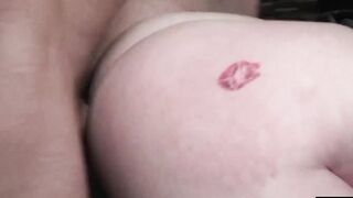 Chubby girl AndiXXX bends over to have her massive ass spanked and fucked roughly