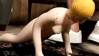 Deviant straight amateurs jack off and fuck doll
