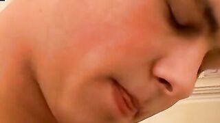 Cristian jerks post shower cumming in briefs