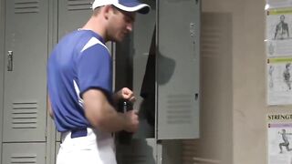 Muscular Wrestler Fucks Baseball Player After Gym Mat Fight Rough Sex With Cumshot