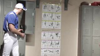 Muscular Wrestler Fucks Baseball Player After Gym Mat Fight Rough Sex With Cumshot