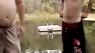 Young gays breed and suck hairy cock for dessert