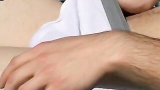 Panty twink enjoying intimate solo cock stroking
